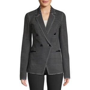 Lafayette 148 New York Women's Black Striped Blazer